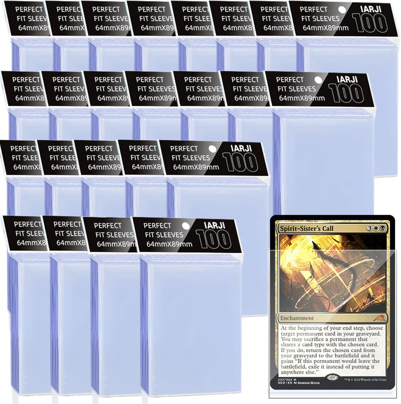 IARJI 2400ct Perfect Fit Sleeves, Perfect Fit Card Sleeves, Inner Sleeves MTG, Exact Fits Sleeve for Double-Sleeving, High Clarity Trading Card Sleeve for PKM, TCG, Gaming Cards - Image 1